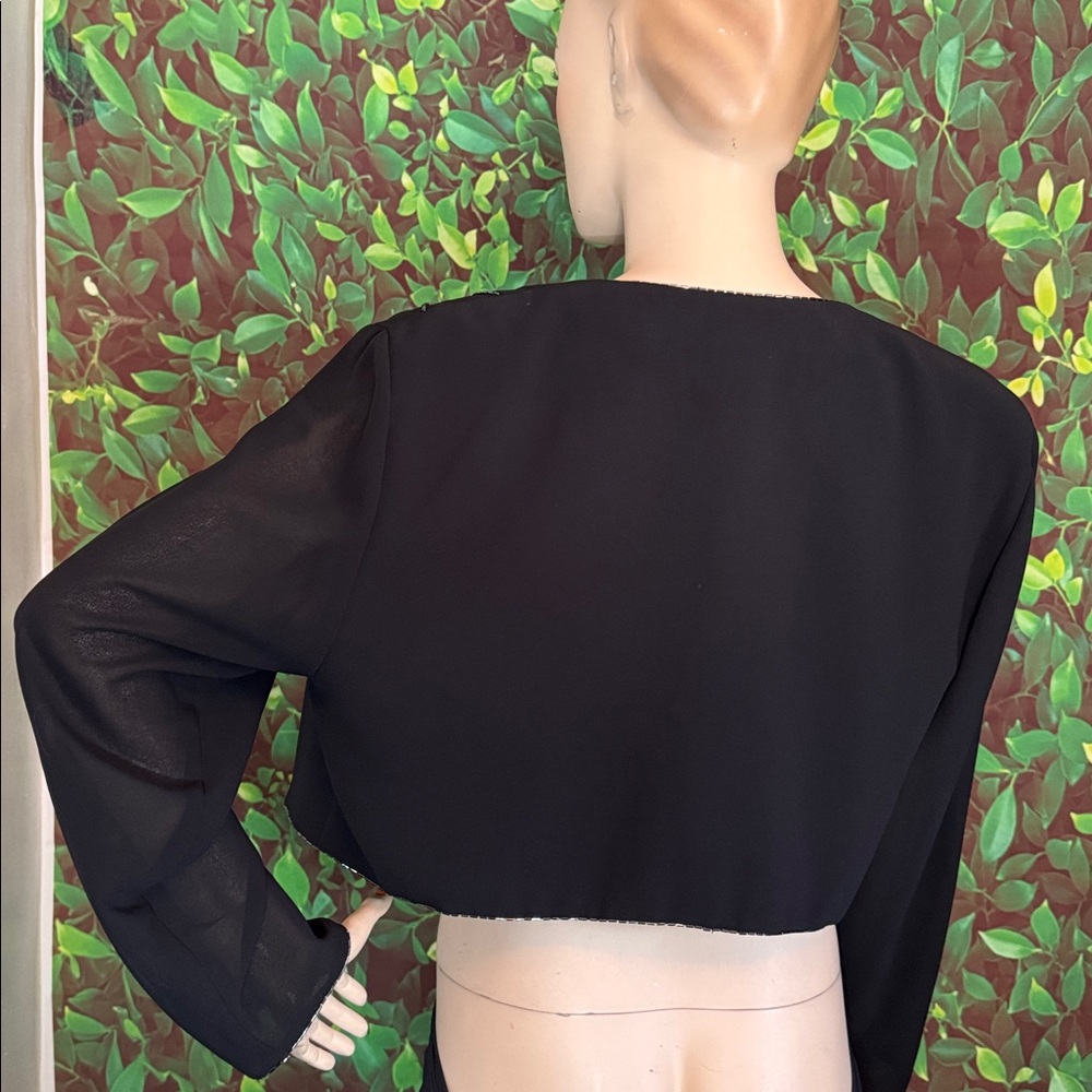 Vintage Beaded Black Cropped Jacket - Picture 5 of 16
